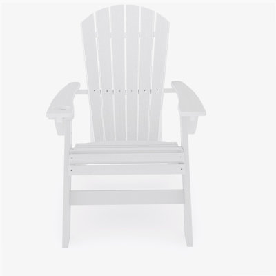 White Adirondack Chair – Sturdy HDPE Poly Lumber for Poolside, Patio, and Garden Relaxation