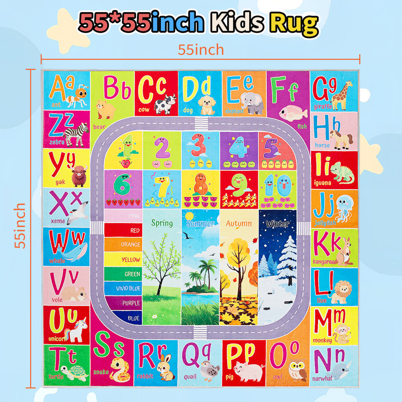 Tapis éducatif lavable pour enfants