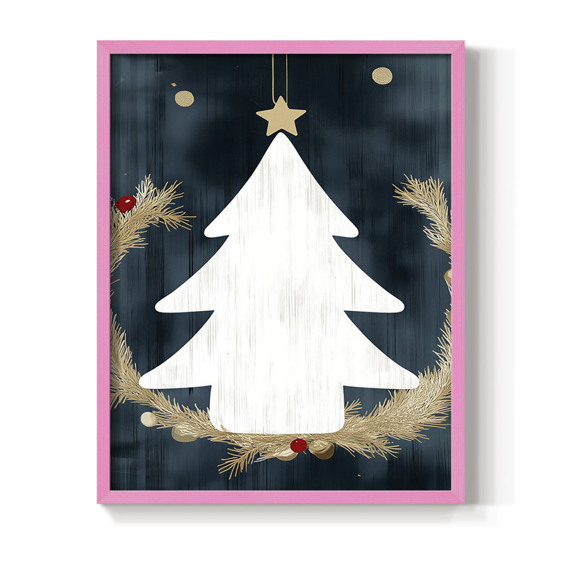 Reproduction encadrée - bois massif, H 15 po x l 12 po, Rose