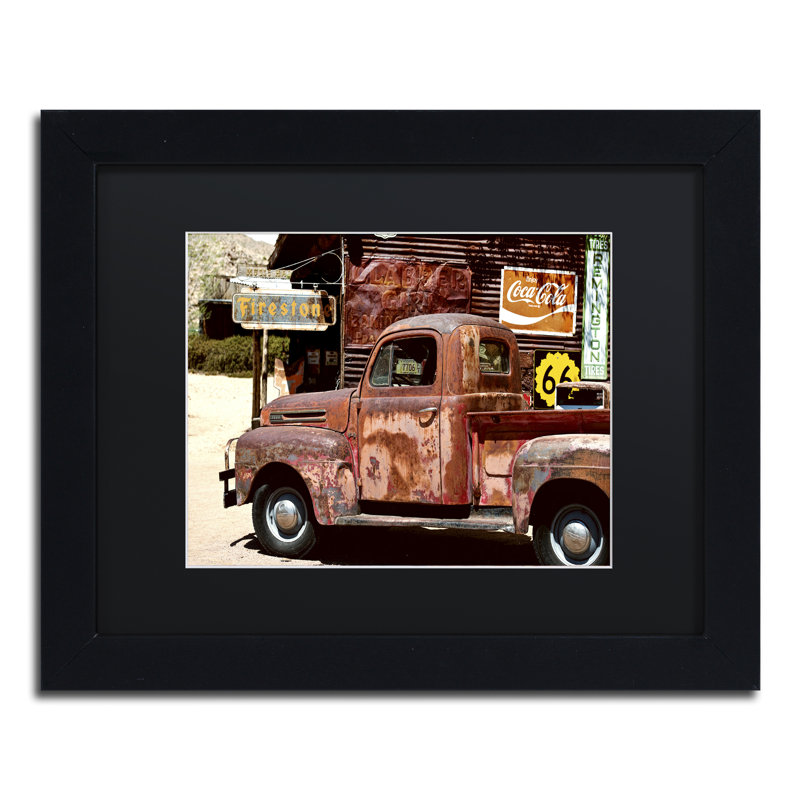 " US Truck " by Philippe Hugonnard, 11" H x 14" W x 0.5" D, Black