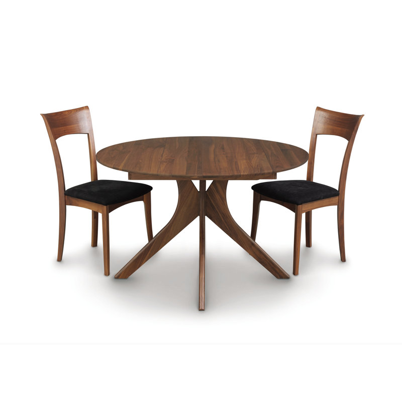 Ingrid Upholstered Dining Chair, Natural Walnut, Onyx Microsuede
