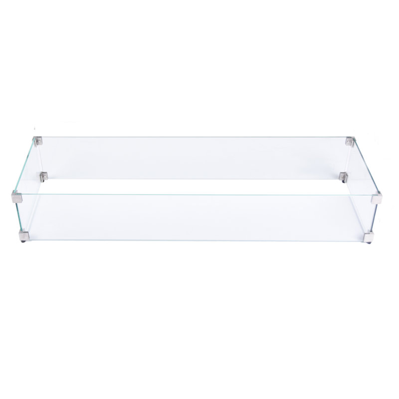 Pare-brise rectangulaire pour tables de feu Elementi Plus (OFG410 / OFG415)