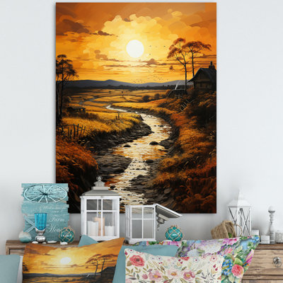 «Countryside Golden Field III», reproduction sur toile
