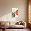 Motif abstrait de feuilles et de cercles abstraits