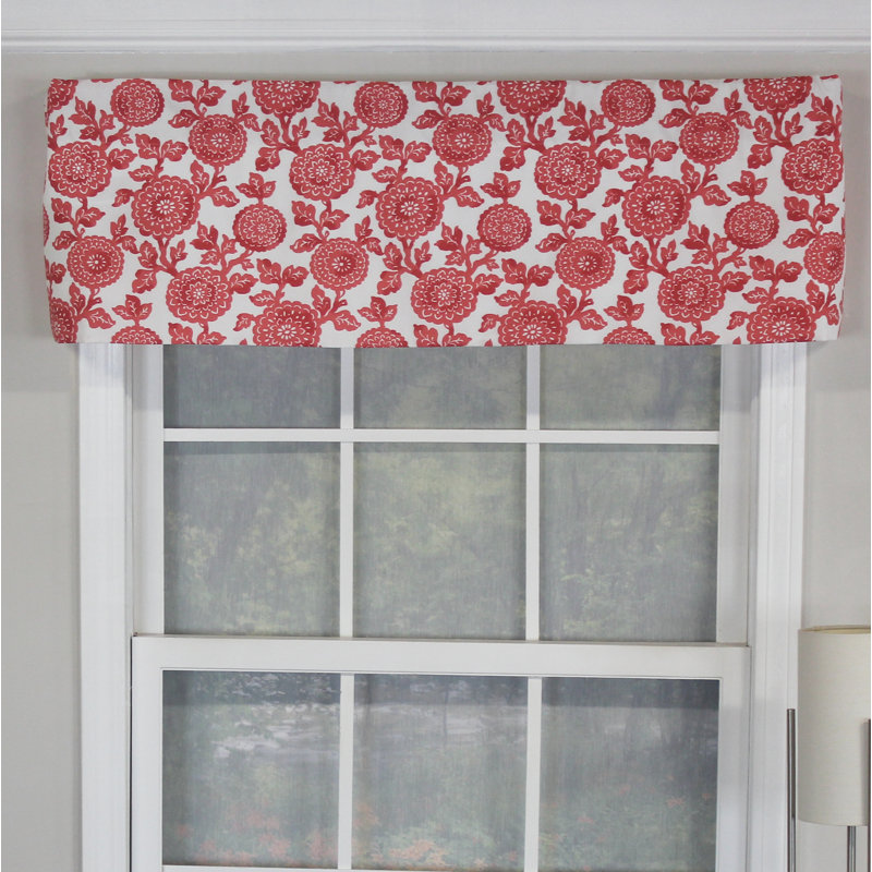 Cantonnière 50 po Floral, Rouge à lèvres