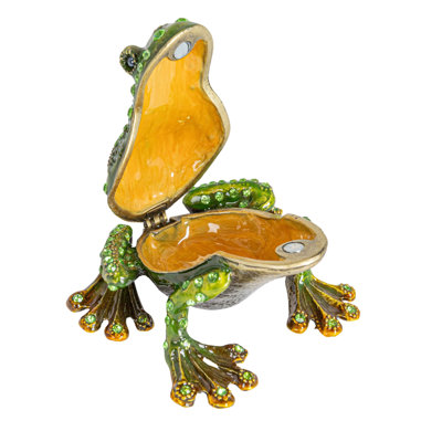 Jeweled Frog Trinket Box