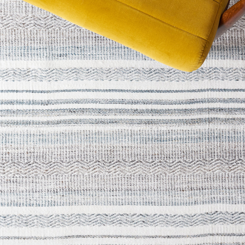Tapis rayé Kilim Performance, Rond 6 pi