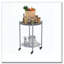 Table basse ronde avec roulettes et tables d'appoint mobiles à 2 niveaux