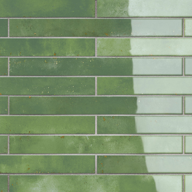 Scottsdale 1-7 / 8 po X 17 3/4 po Carreau de porcelaine pour plancher et mur, Vert