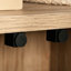 Armoire rustique brune pour le rangement dans la cuisine, la buanderie ou le salon, étagères fixes et réglables, processus d'assemblage simple et rapide