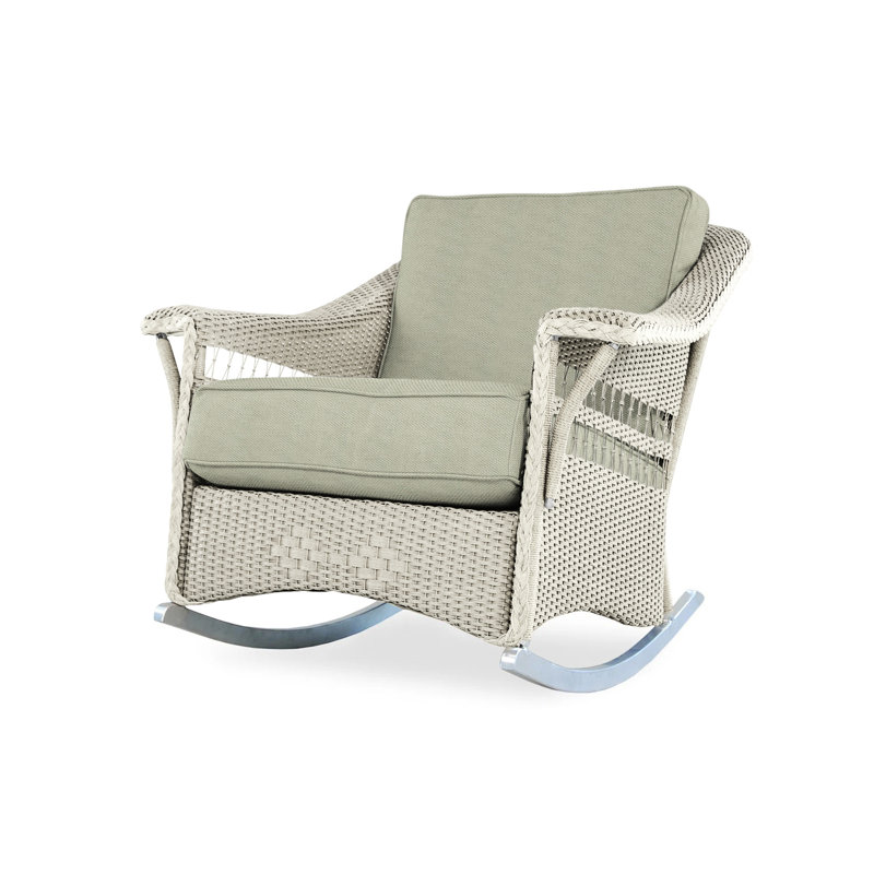Nantucket Outdoor Rocker Chair, Linen, Callen Celadon