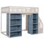 Lit mezzanine peu encombrant, pin massif, chambre d'enfant moderne indispensable