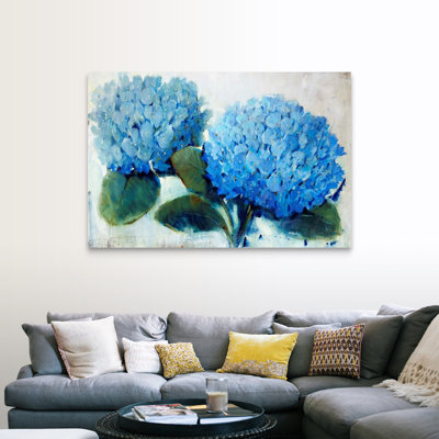 " Blue Hydrangea " by Timothy O' Toole Painting