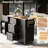 Kitchen Cart With Rubber Wood - & Attractive Modern Island Storage Shelf Organize Efficiently-1078941823
