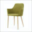 Fauteuil Mid-Century moderne rembourré - vert, ensemble de 2-129465282-129465281