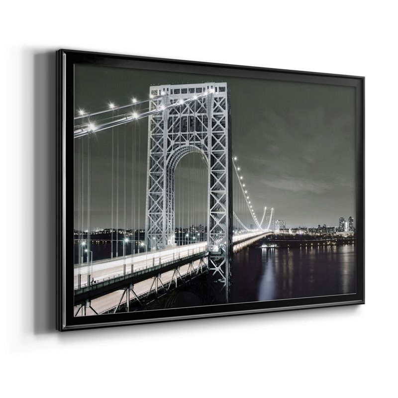 City Lights - ensemble de 2 reproductions d'art sur toile encadrées, H 22,5 po x l 61 po x P 1,5 po, Noir, Blanc