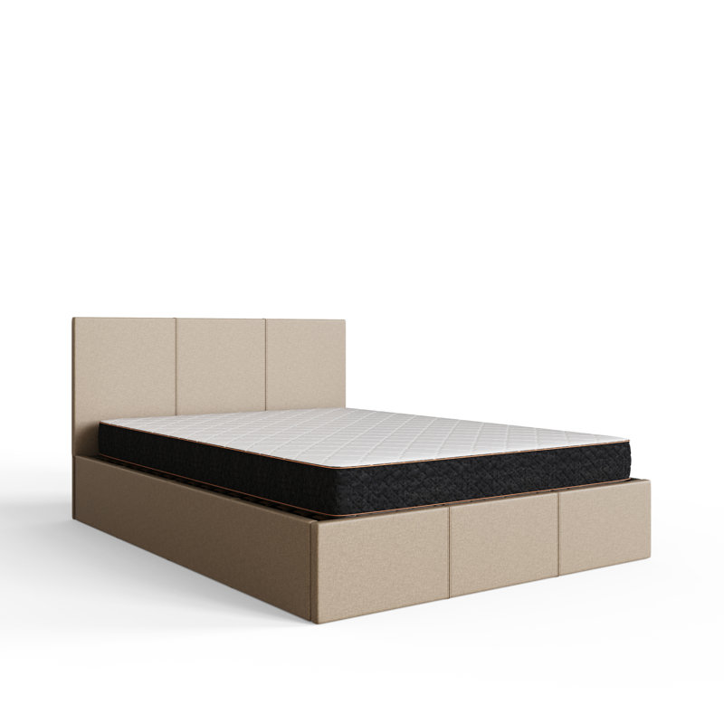 Dajad Upholstered Ottoman Storage Bed, Natural, Small Double (4')