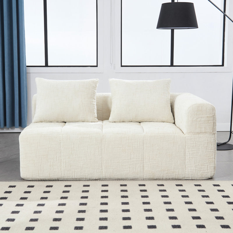 Confortable chenille 2, tissu amélioré et éponge à haute élasticité, profitez du temps de détente moderne pour la chambre à coucher, style ergonomique, améliorez l'ambiance de votre chambre à coucher