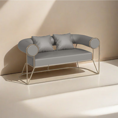 Eupheemia 47'' Faux Leather Loveseat