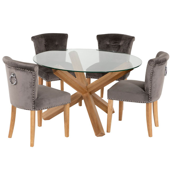 Rosalind Wheeler Dunlevy Dining Set with 4 Chairs | Wayfair.co.uk