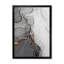 Vagues de marbre gris et orange - peinture sur toile-67232620-67232636