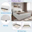 Lit plateforme tapissier avec tête de lit tapissier et pieds en métal-179480250-179480252