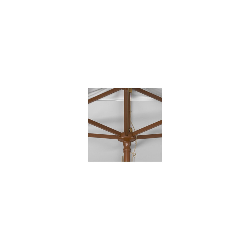 Parasol de marché rectangulaire en bois 6,5 pi x 10 pi Aklin, Blanc