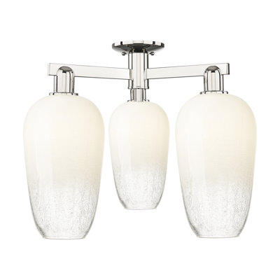 Brookhaven Flute - 3 Light Semi-Flush Mount