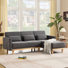 86.6'' 3-Level Adjustable Chenille Reversible L-Shaped Sectional
