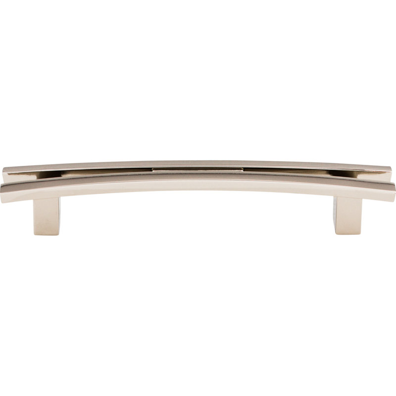 Flared 5" Center to Center Bar pull, Polished Nickel