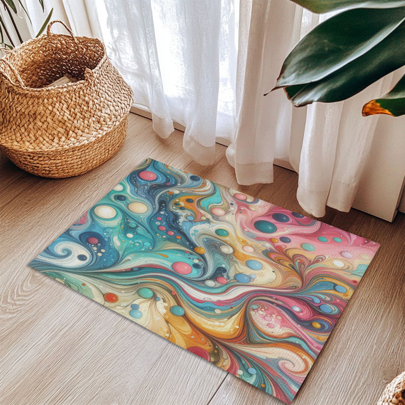 Tapis tressé Mystic Brushstrokes, Rectangulaire 3 pi x 5 pi