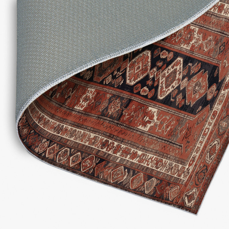 Turkish Brown Indoor and Outdoor Area Rug, Rectangulaire 8 pi x 10 pi