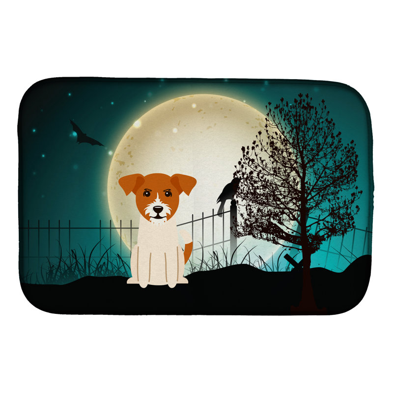 Tapis de séchage terrier-jack halloween