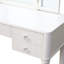 Bedroom Makeup Vanity With 3 Storage Drawers And Bright Led Lights Featuring Tri Mirror