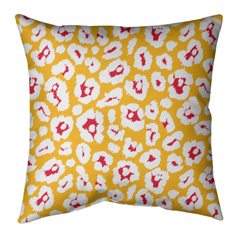 Housse de coussin carrée, 26 po x 26 po, Polyester sergé, Doré