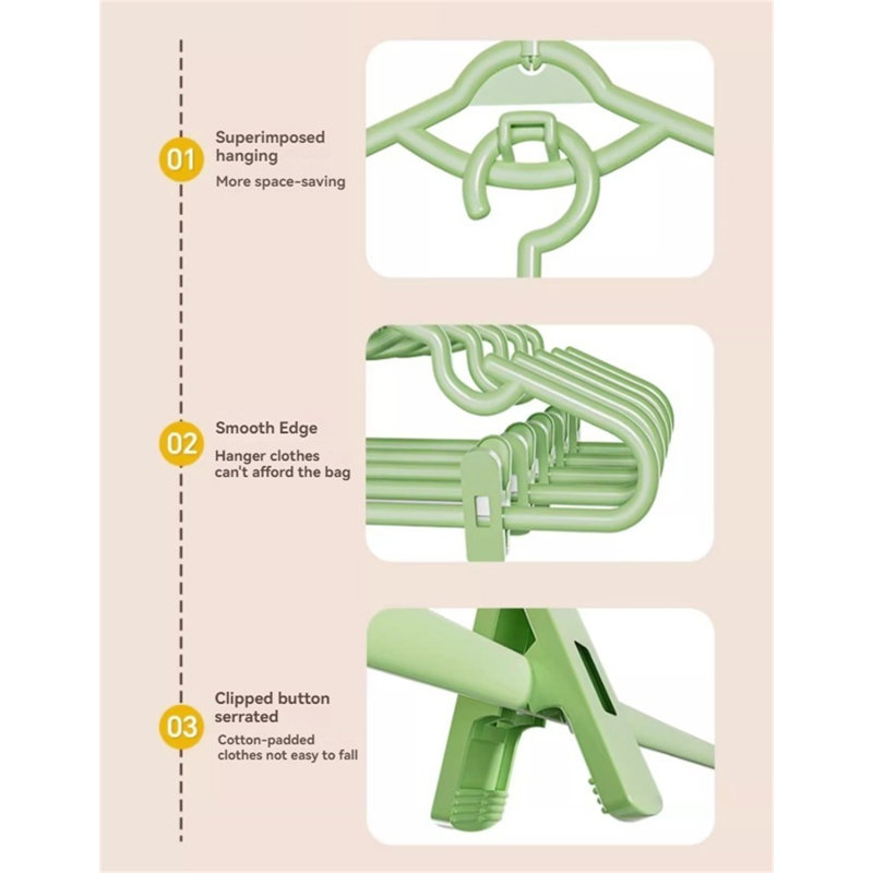 Ultimate Multi-Purpose Clothes Hanger With Clips, 10