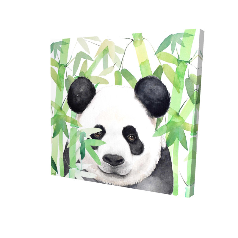 Hidden Panda in Bamboo Canvas | Botanical Bedroom Decor