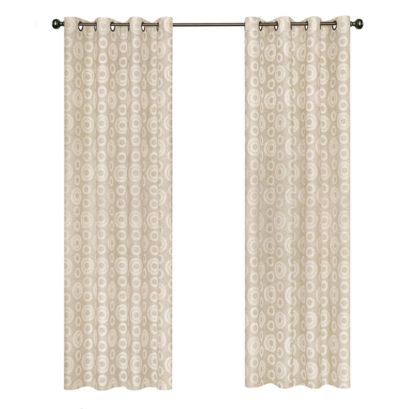 Semi Sheer Curtain Single Panel, Linen, 52" W x 84" L