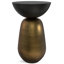 Table de bout contemporaine en fonte d'aluminium l 15 po Clement