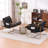2 Chairs in 1 Box, Upholstered hanging armchair with arm pocket metal frame-109704731-107852247