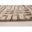 Tapis en laine crème/brune 5 pi 2 po x 8 pi 1 po "one-of-kind" noué la 2010 Grogan