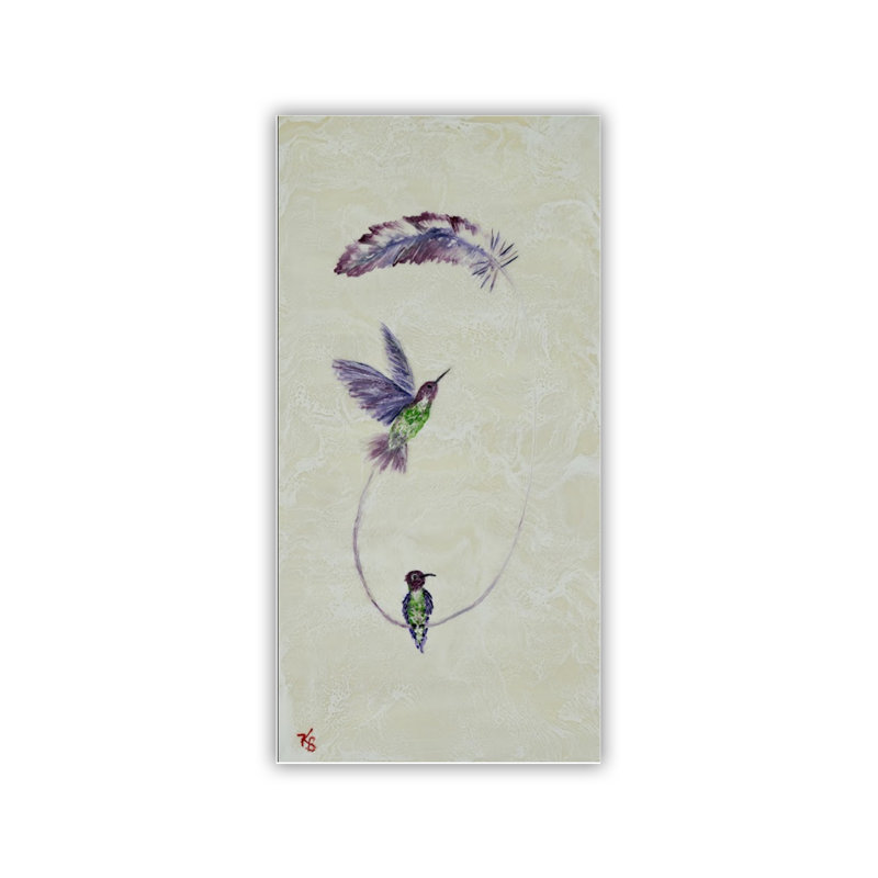 Nature Inspired "Flight of Color" Canvas Wall Art By , 16" H x 8" W, Wrapped Canvas