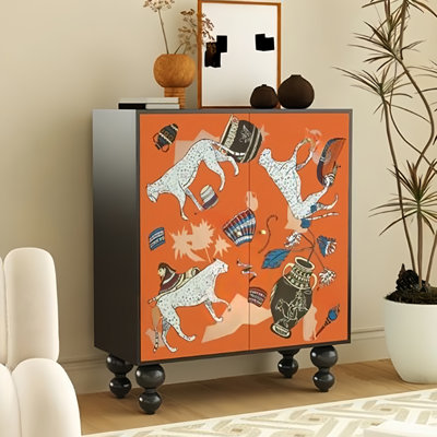 Armoire à chaussures en bois massif avec porte d'entrée 17 paires