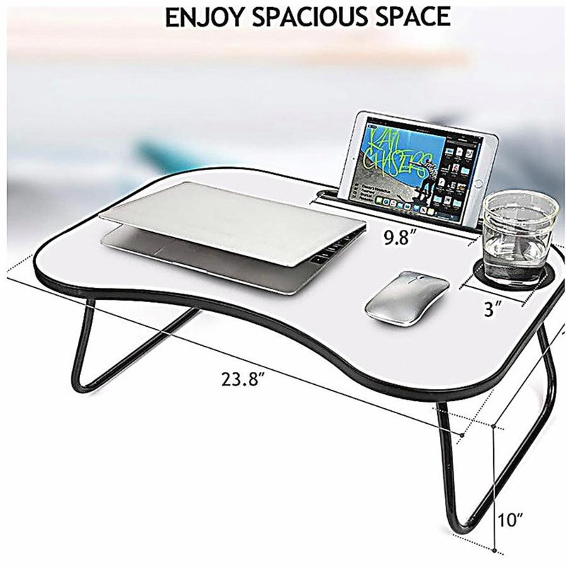 bureau d'ordinateur portable, Gris / blanc mat