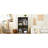 60.6'' Tall Display Cabinet With Tempered Glass Door In Grey - Led Lighting, Two Drawers, Adjustable Shelves For Living Room, Office & Study Office, With Door, Drawers And