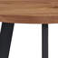 Ensemble de tables de bout - 2 tables d'appoint rondes industrielles avec dessus en panneau de fibres à densité moyenne et cadres en métal - pour le salon, la chambre à coucher ou le dortoir