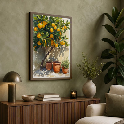 Citrus Abundance Botanical - Wrapped Canvas