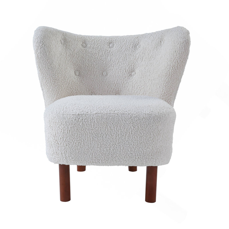 Fauteuil d'appoint en sherpa blanc