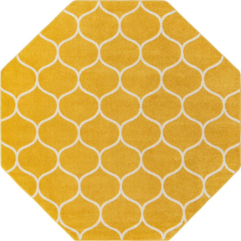 Tyann Geometric Indoor Rug, Octagon 7'10" x 7'10"