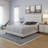 Boyd Sleep Piedmont Upholstered Platform Bed Frame Mattress Foundation with Tri-Panel, Adjustable Height Headboard and Strong Wood Slat Supports, Faux Leather-1942031307-1942031305